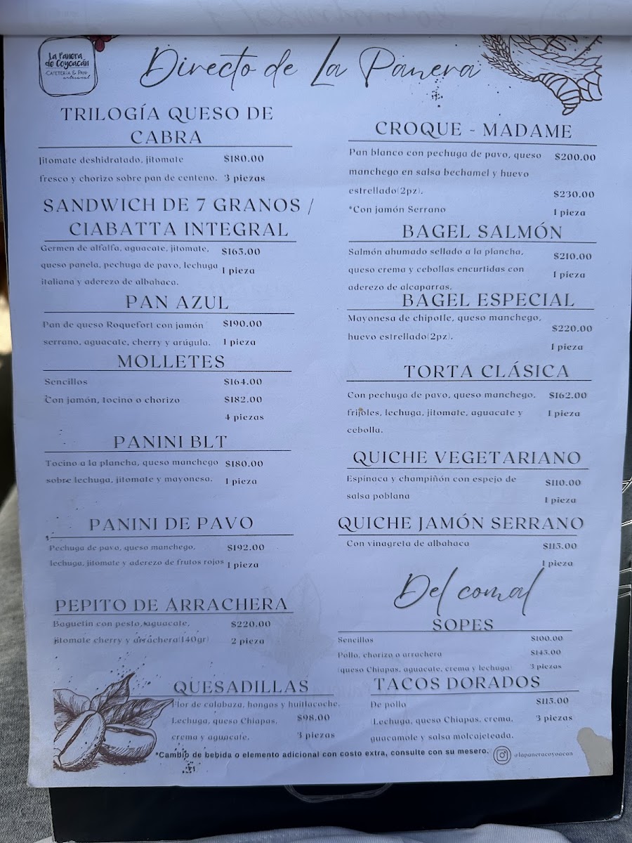 La Panera Menu - Image 5